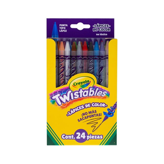 COLORES CRAYOLA TWISTEABLE 24PZ