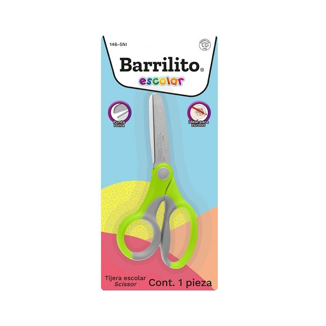 TIJERAS BARRILITO ESCOLAR ZURDA