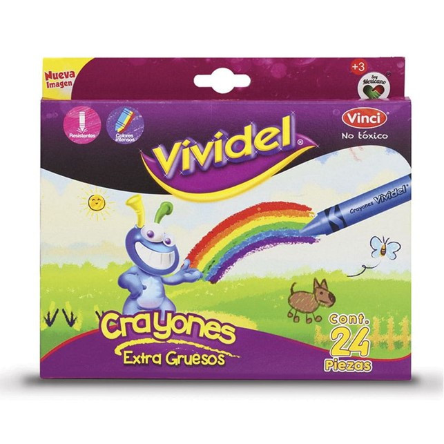 CRAYON VIVIDEL EXTRA GRUESOS 24PZ