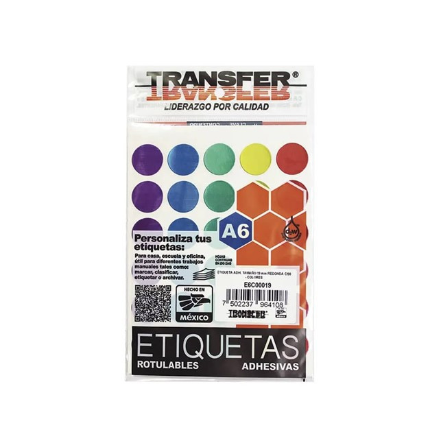 ETIQUETA REDONDA TRANSFER