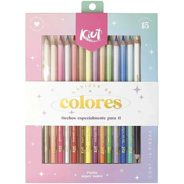 LAPICES COLORES RED KIUT 15PZ