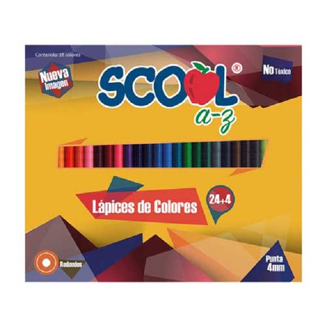 LAPICES COLORES RED SCOOL 24PZ